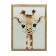 VÁSZONFESTÉS KIS ZSIRÁF KERET NÉLKÜL PREMIUM VÁSZON 50X70 CM grafika, keretezett kép