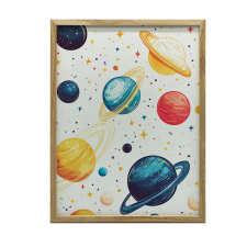 VÁSZONFESTÉS KOZMIKUS HARMÓNIA KERET NÉLKÜL 30x40 CM PREMIUM VÁSZON grafika, keretezett kép