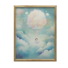 VÁSZONFESTÉS Léggömb ÁLMOK VILÁGA KERET NÉLKÜL VÁSZON 30x40 CM grafika, keretezett kép