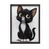  VÁSZONFESTÉS MACSKA FEHÉR SZÍN KERET NÉLKÜL PREMIUM VÁSZON 70x100