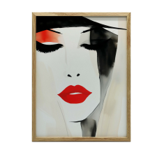 VÁSZONFESTÉS MŰVÉSZET VÖRÖS KERET NÉLKÜL PREMIUM VÁSZON 50x70 CM grafika, keretezett kép
