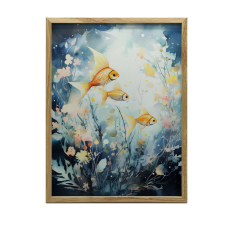  VÁSZONFESTÉS VÍZALATI TÁJ KERET NÉLKÜLI VÁSZON 50x70 CM grafika, keretezett kép