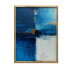 VÁSZONFESTÉS ZAFÍR BÉKE KERET NÉLKÜL PREMIUM VÁSZON 70x100 CM grafika, keretezett kép