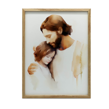 VÁSZONFESTMÉNY A FALRA JÉZUS GONDOZÁSA KERET NÉLKÜL 70x100 CM grafika, keretezett kép