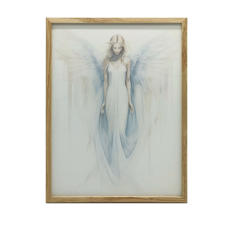 VÁSZONFESTMÉNY ANGEL'S BLUE PREMIUM FALHOZ 50x70 grafika, keretezett kép