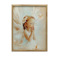  VÁSZONFESTMÉNY ANGYAL IMÁBAN KERET NÉLKÜL 50x70 CM PREMIUM grafika, keretezett kép