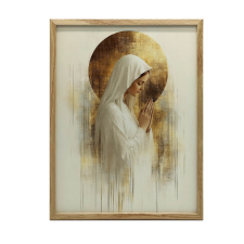 VÁSZONFESTMÉNY FALI IMÁDSÁGHOZ CSENDBEN MÁRIA 70X100 CM grafika, keretezett kép