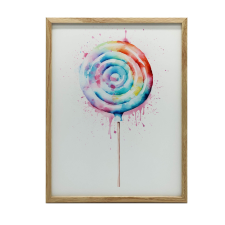  VÁSZONFESTMÉNY GYERMEKEKNEK SZIVÁRVÁNY LOLLICO PREMIUM VÁSZON 50x70 grafika, keretezett kép
