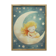 VÁSZONFESTMÉNY HERCEGNŐ A HOLDON PREMIUM VÁSZON 70x100 CM grafika, keretezett kép