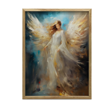 VÁSZONFESTMÉNY KÉK BÉKE ANGYALÁJA KERET NÉLKÜL 70x100 CM grafika, keretezett kép