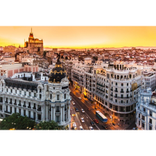  Vászonfestmény, MEDIA, Madrid napfelkeltekor, 105 x 70 cm grafika, keretezett kép