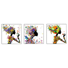  Vászonkép, 3 db-os szett, MÉDIA, africa1, 50 x 50 cm grafika, keretezett kép