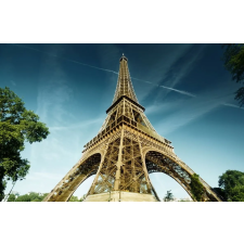  Vászonkép Eiffel-torony, Párizs, kék ég, 105 x 70 cm grafika, keretezett kép