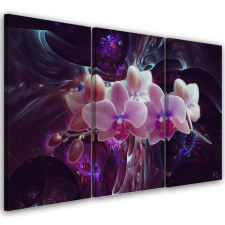  Vászonkép, Fehér orchidea virágok növények - 100x70 cm tapéta, díszléc és más dekoráció
