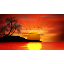  Vászonkép, MEDIA, Mesebeli naplemente, 105 x 70 cm grafika, keretezett kép