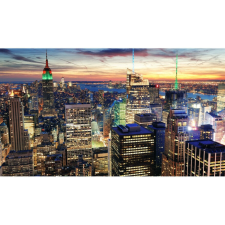  Vászonkép, MÉDIA, Város éjjel, 105 x 70 cm grafika, keretezett kép