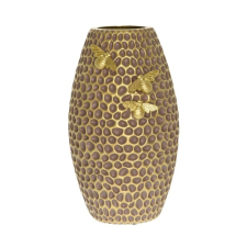  Váza méhekkel poly 13,8x14x24cm arany dekoráció