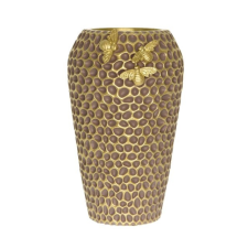  Váza méhekkel poly 15,4x14,7x24,6cm arany dekoráció