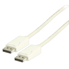 VCOM CG631-3.0 DisplayPort apa - DisplayPort apa Kábel 3m Fehér kábel és adapter