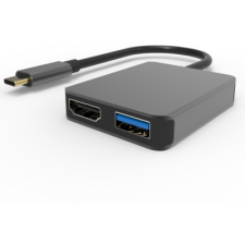 VCOM CU454 USB-C apa - HDMI anya + USB 3.0 + USB-C anya kábel és adapter