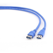 VCOM Gembird USB 3.0 hosszabbító kábel, 3m, kék kábel és adapter