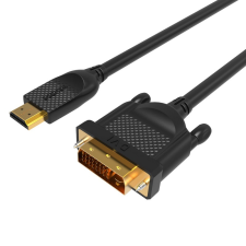 VCOM HDMI - DVI 24+1 kábel 3m Fekete kábel és adapter