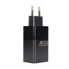 VCOM M003 Hálózati USB-C / USB-A töltő - Fekete (65W) mobiltelefon kellék
