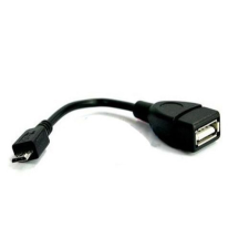 VCOM MicroUSB apa - USB OTG anya Adapter - Fekete kábel és adapter