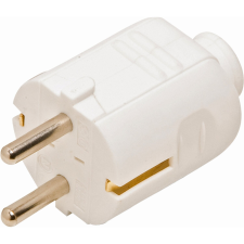  Védőérintkezős dugós csatlakozó  fehér villanyszerelés