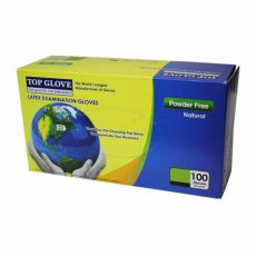 . Védőkesztyű, egyszer használatos, latex, M méret, púder nélküli