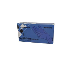 . Védőkesztyű, egyszer használatos, nitril, M méret, 100 db, púder nélküli, kék (MER034)