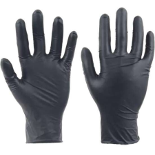 Védőkesztyű fekete nitril púdermentes (100db-os) L 6700265 védőkesztyű