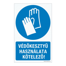  Védőkesztyű használata kötelező! Műanyag tábla 320x500 mm