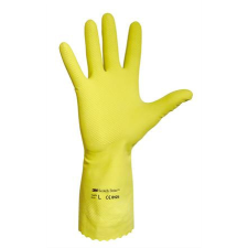  . Védőkesztyű, latex, 8-as méret, sárga védőkesztyű