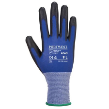 . Védőkesztyű, nylon, PU tenyéren mártott, XXL méret Senti-Flex , kék védőkesztyű