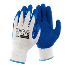  Védőkesztyű, poliészter, X-LATOS BLUE, Procera 8