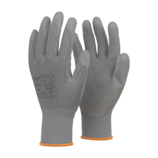 Védőkesztyű PU mártott nylon gumirozott mandzsetta TOP SMOKY+, szürke, 3XL