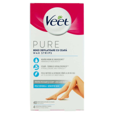Veet Pure Hideggyanta szalagok érzékeny bőrre 40db szőrtelenítés