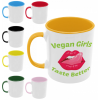  Vegán csajszi - Színes Bögre