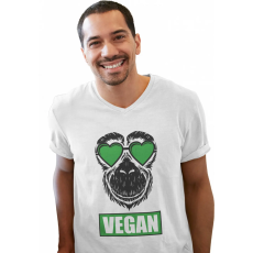  Vegan love - Férfi V Nyakú Póló