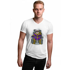  Végtelen kövek disznó - Férfi V Nyakú Póló férfi póló