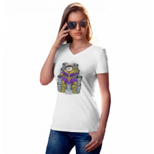  Végtelen kövek disznó - Női V-Nyakú Póló női póló