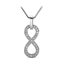 Végtelen- Swarovski kristályos nyaklánc díszdobozban - fehér nyaklánc