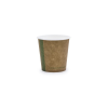 Vegware Lebomló kávés pohár, papír és PLA, 1,1 dl, presszókávés, barna | 50 db/csomag