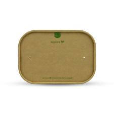 Vegware Lebomló papírtető salátás dobozhoz, szögletes, kraft | 25 db/csomag papírárú, csomagoló és tárolóeszköz