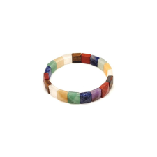 Vegyes fazettált négyzet karkötő 10-11x10-11x6x7mm karkötő