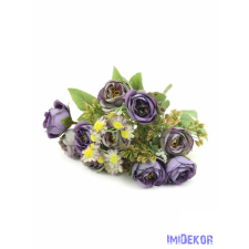  Vegyes színű kis rózsa csokor 30 cm - Antik Lila dekoráció