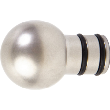 Végzáró függönyrúdhoz 2 db 19 mm gömb forma matt ezüst karnis, függönyrúd