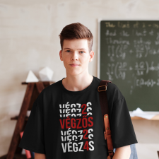  Végzős fekete póló egyedi ajándék