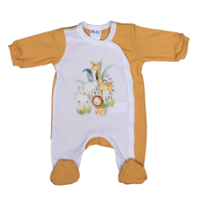  Vékony, pamut, elöl patentos kisfiú rugdalózó Szafaris mintával rugdalózó